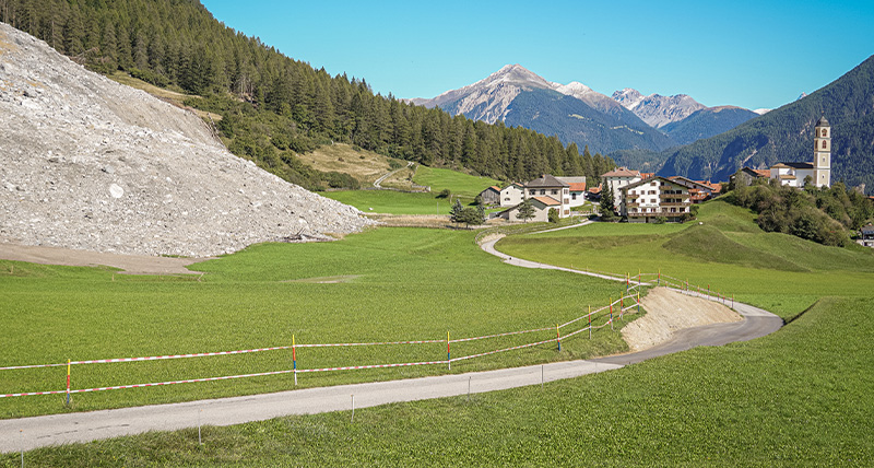 Hexagon technologies enabled hybrid approaches to measure the moving mountainside in Brienz Switzerland